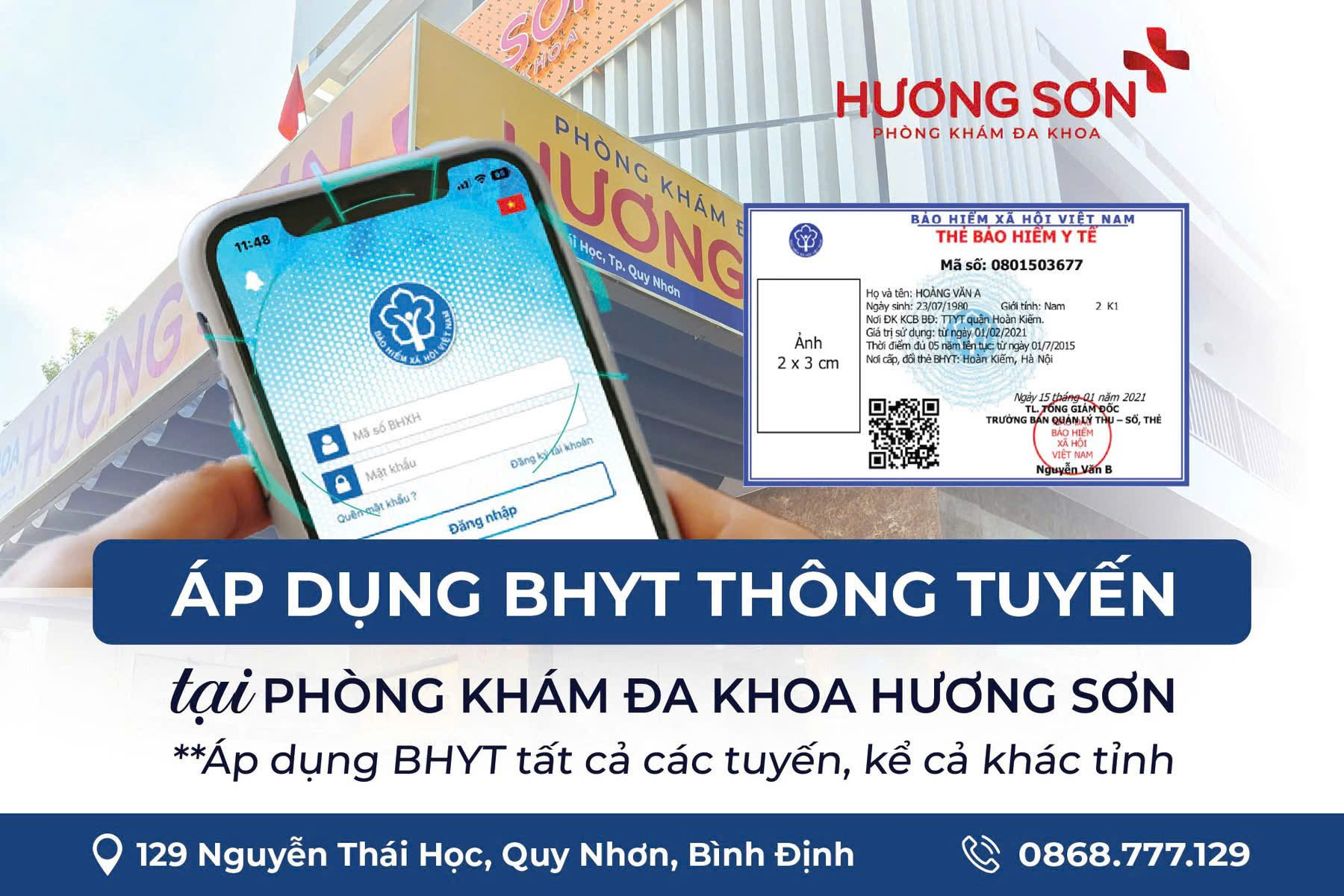 Áp Dụng BHYT Thông Tuyến Tại Phòng Khám Đa Khoa Hương Sơn