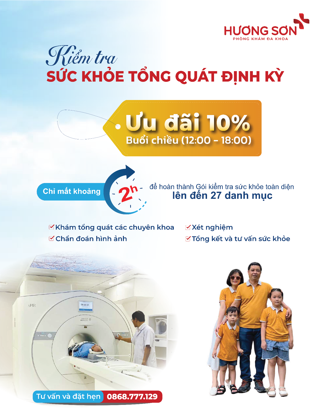 Kiểm Tra Sức Khỏe Tổng Quát Định Kỳ Tại Phòng Khám Hương Sơn